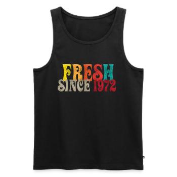 Vintage 1972 - Männer Premium Bio Tank Top - Schwarz - Vorne - Michal (187cm)