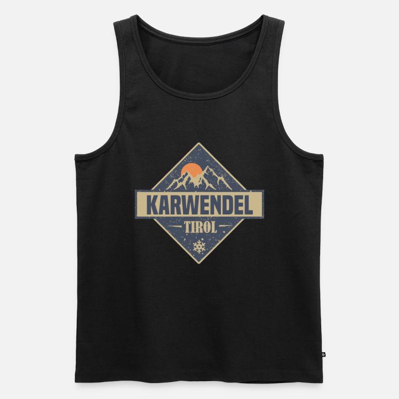 Karwendel - Männer Premium Bio Tank Top - Schwarz