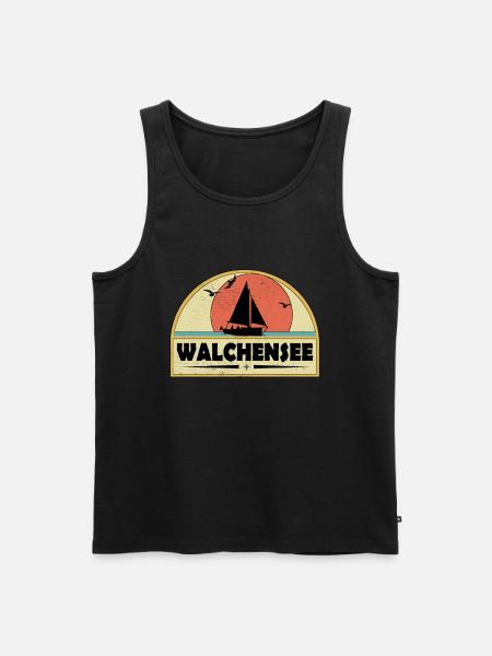 Walchensee - Männer Premium Bio Tank Top - Schwarz