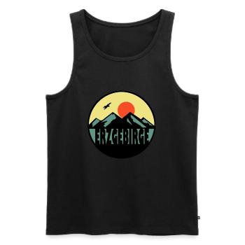 Erzgebirge - Männer Premium Bio Tank Top - Schwarz - Vorne - Michal (187cm)