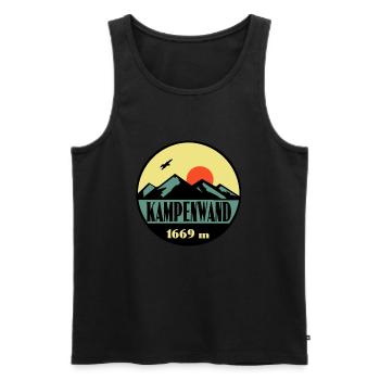 Kampenwand - Männer Premium Bio Tank Top - Schwarz - Vorne - AI Model Male 178 light (178cm)