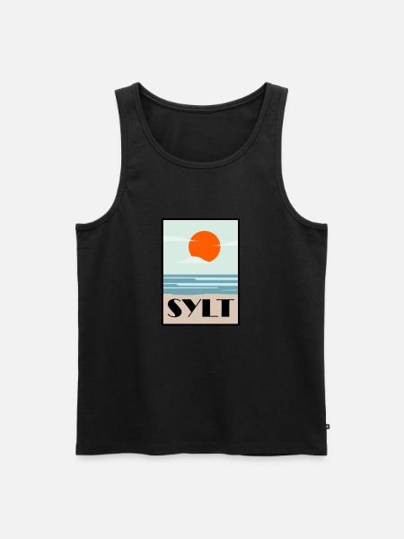 sylt - Männer Premium Bio Tank Top - Schwarz
