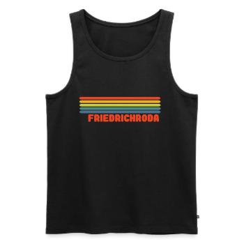 Friedrichroda Regenbogen - Männer Premium Bio Tank Top - Schwarz - Vorne - AI Model Male 178 light (178cm)