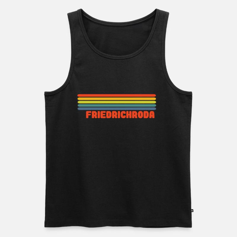 Friedrichroda Regenbogen - Männer Premium Bio Tank Top - Schwarz