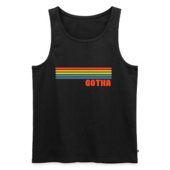 Gotha Regenbogen - Männer Premium Bio Tank Top - Schwarz - Vorne - AI Model Male 178 light (178cm)