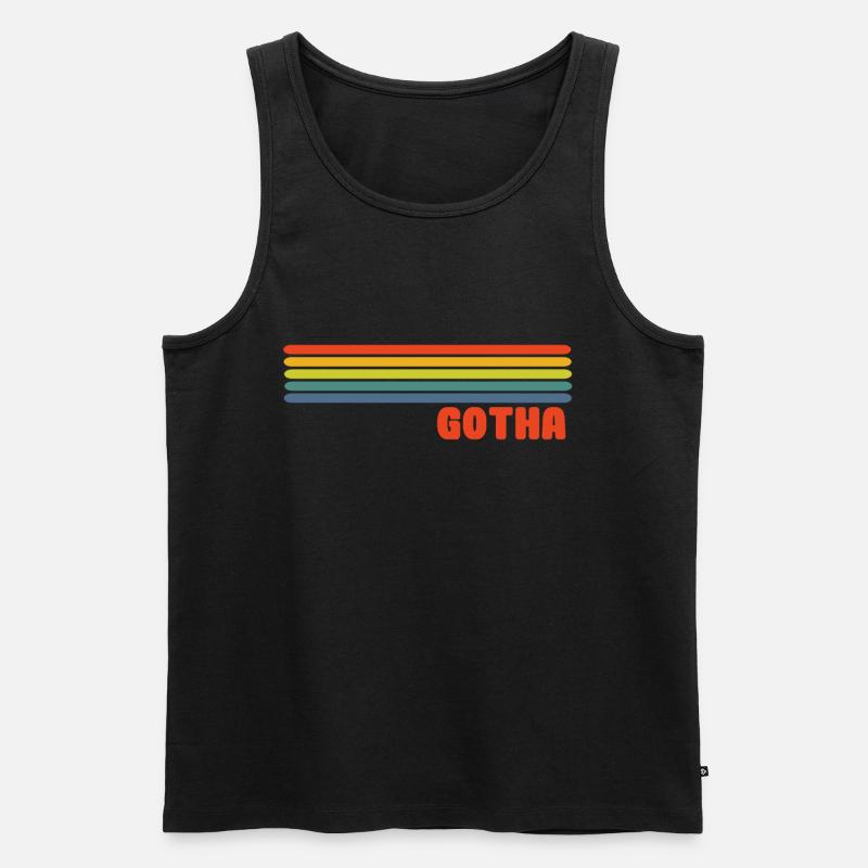 Gotha Regenbogen - Männer Premium Bio Tank Top - Schwarz