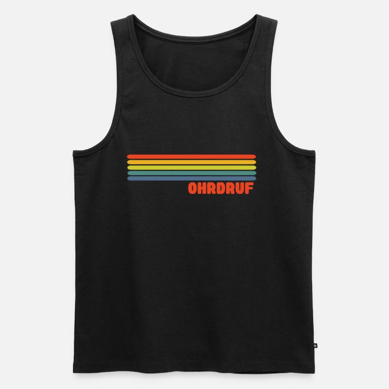 Ohrdruf Regenbogen - Männer Premium Bio Tank Top - Schwarz