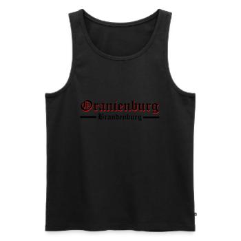 Oranienburg - Männer Premium Bio Tank Top - Schwarz - Vorne - AI Model Male 178 light (178cm)