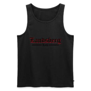 Landsberg altdeutsch - Männer Premium Bio Tank Top - Schwarz - Vorne - AI Model Male 178 light (178cm)