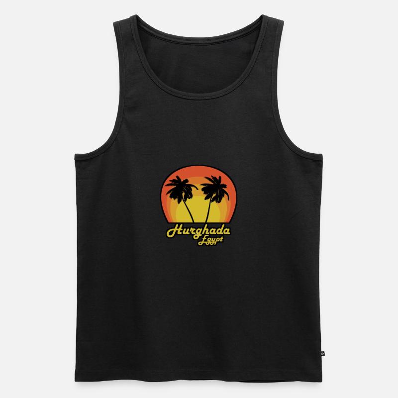 70s Hurghada - Männer Premium Bio Tank Top - Schwarz
