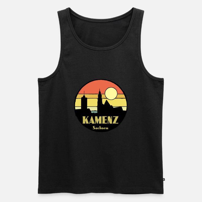 Kamenz - Männer Premium Bio Tank Top - Schwarz