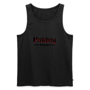 Perleberg - Männer Premium Bio Tank Top - Schwarz - Vorne - Michal (187cm)