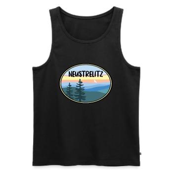 Neustrelitz Natur - Männer Premium Bio Tank Top - Schwarz - Vorne - Michal (187cm)
