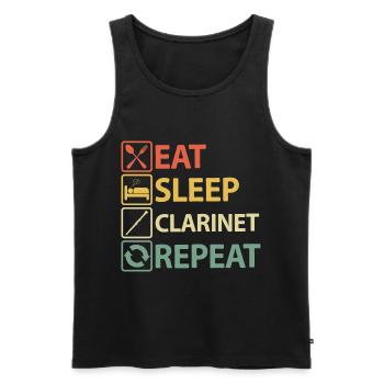 Clarinet Player Clarinets Sayings Funny Humor - Men's Premium Organic Tank Top - black - Front - Michal (187cm)