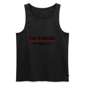 Fürstenwalde Spree - Männer Premium Bio Tank Top - Schwarz - Vorne - Michal (187cm)