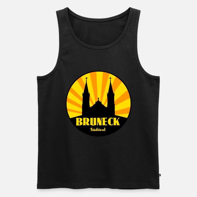 Bruneck Südtirol - Männer Premium Bio Tank Top - Schwarz