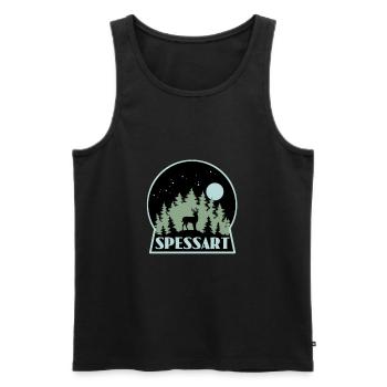 Spessart - Männer Premium Bio Tank Top - Schwarz - Vorne - AI Model Male 178 light (178cm)
