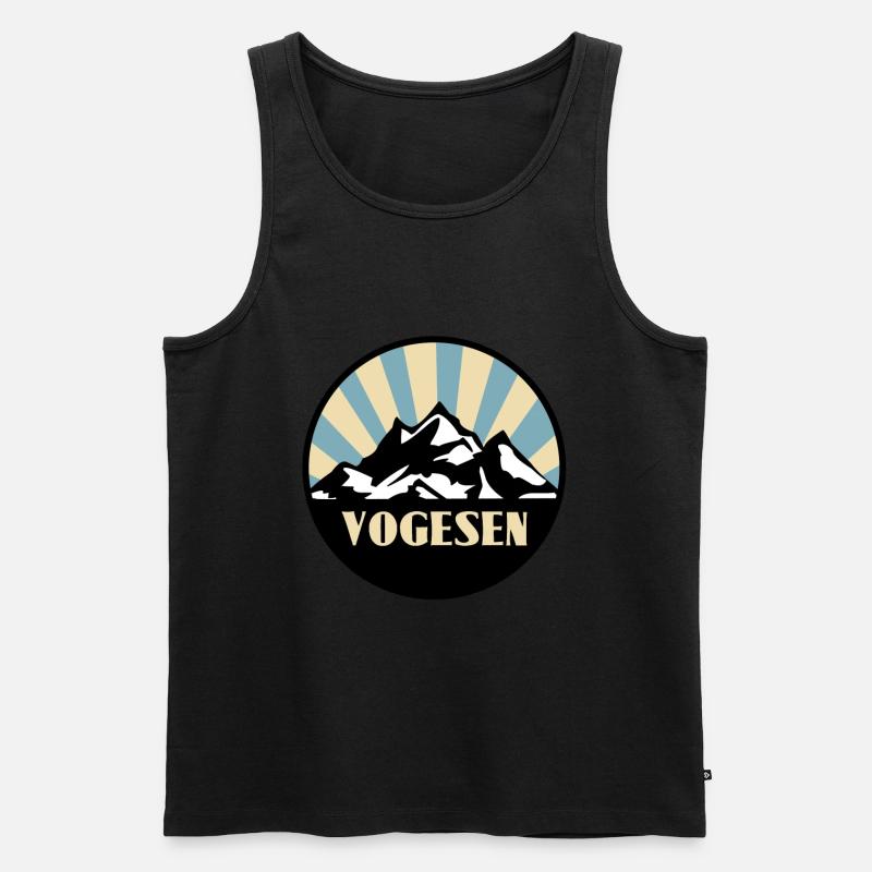 Vogesen les Voges - Männer Premium Bio Tank Top - Schwarz