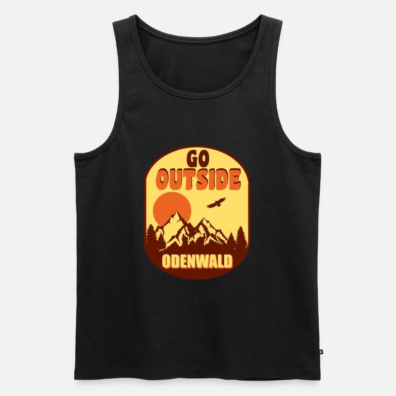Odenwald - Männer Premium Bio Tank Top - Schwarz