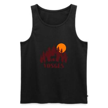 Vosges - Männer Premium Bio Tank Top - Schwarz - Vorne - AI Model Male 178 light (178cm)