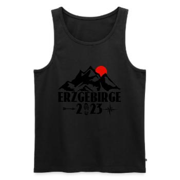 Erzgebirge 2023 auf weis - Männer Premium Bio Tank Top - Schwarz - Vorne - Michal (187cm)