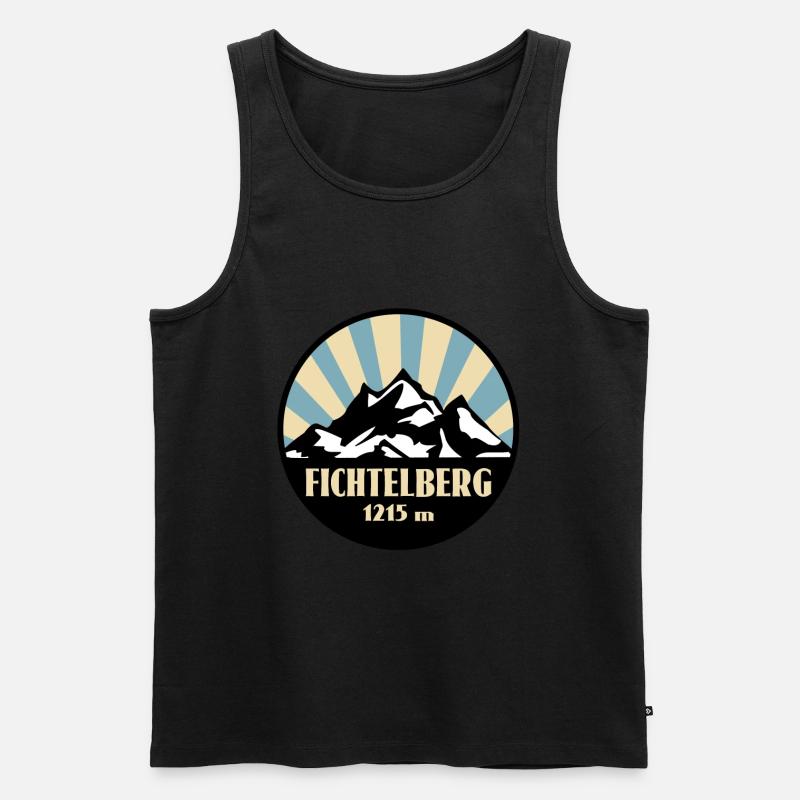 Fichtelberg - Männer Premium Bio Tank Top - Schwarz