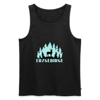Erzgebirge - Männer Premium Bio Tank Top - Schwarz - Vorne - Michal (187cm)