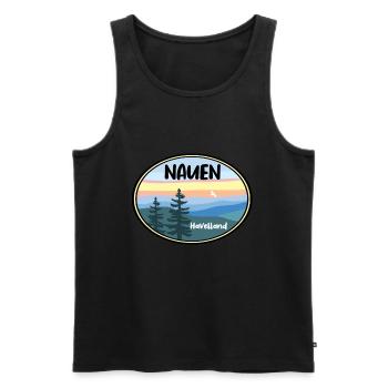 nauen - Männer Premium Bio Tank Top - Schwarz - Vorne - AI Model Male 178 light (178cm)