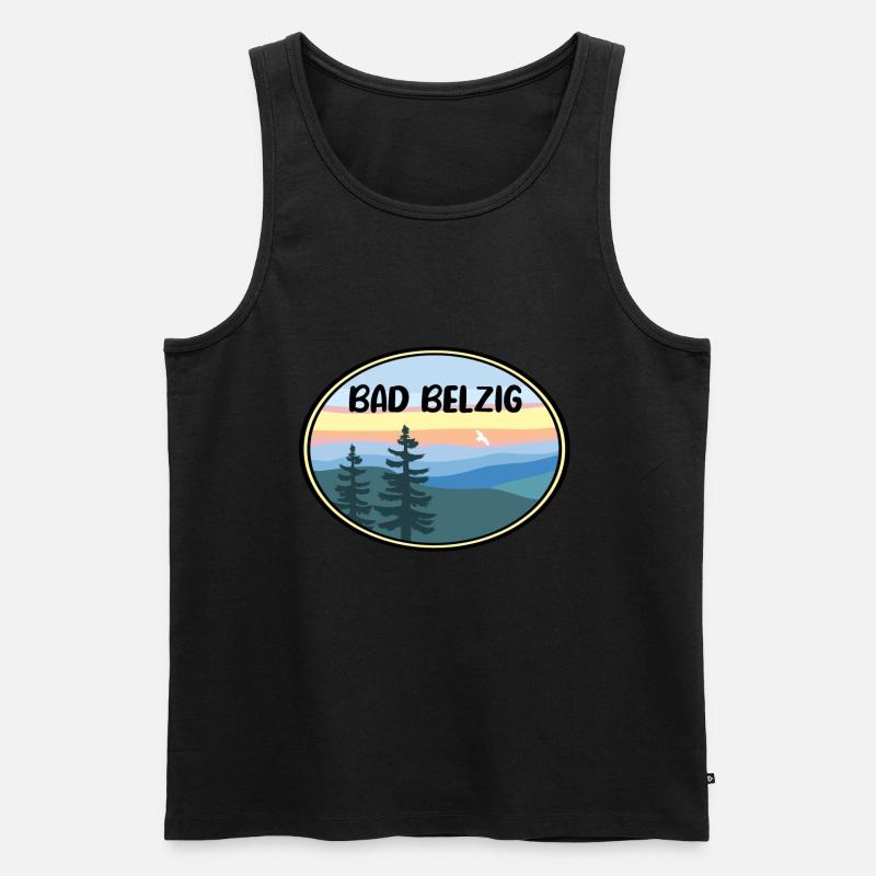 Bad Belzig - Männer Premium Bio Tank Top - Schwarz