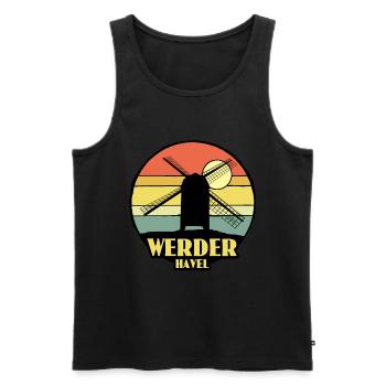 werder havel - Männer Premium Bio Tank Top - Schwarz - Vorne - AI Model Male 178 light (178cm)