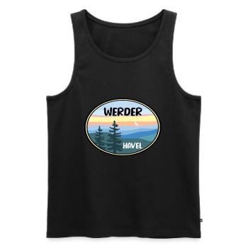 Werder Havel - Männer Premium Bio Tank Top - Schwarz - Vorne - AI Model Male 178 light (178cm)