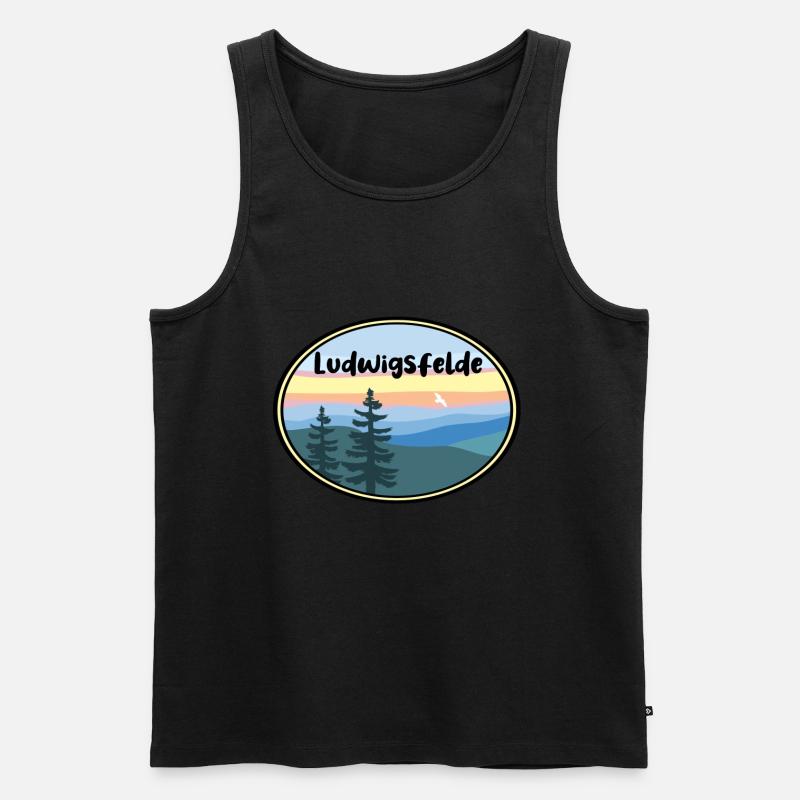 Ludwigsfelde - Männer Premium Bio Tank Top - Schwarz