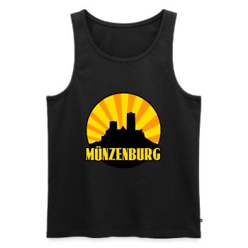 Burg Münzenberg in Hessen - Männer Premium Bio Tank Top - Schwarz - Vorne - Michal (187cm)