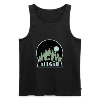 Allgäu - Männer Premium Bio Tank Top - Schwarz - Vorne - Michal (187cm)