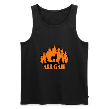 Allgäu - Männer Premium Bio Tank Top - Schwarz - Vorne - AI Model Male 178 light (178cm)