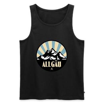 Allgäu - Männer Premium Bio Tank Top - Schwarz - Vorne - Michal (187cm)