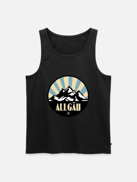 Allgäu - Männer Premium Bio Tank Top - Schwarz
