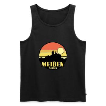 Meißen - Männer Premium Bio Tank Top - Schwarz - Vorne - Michal (187cm)