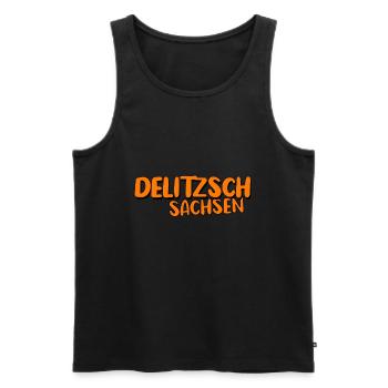 Delitzsch sachsen - Männer Premium Bio Tank Top - Schwarz - Vorne - AI Model Male 178 light (178cm)