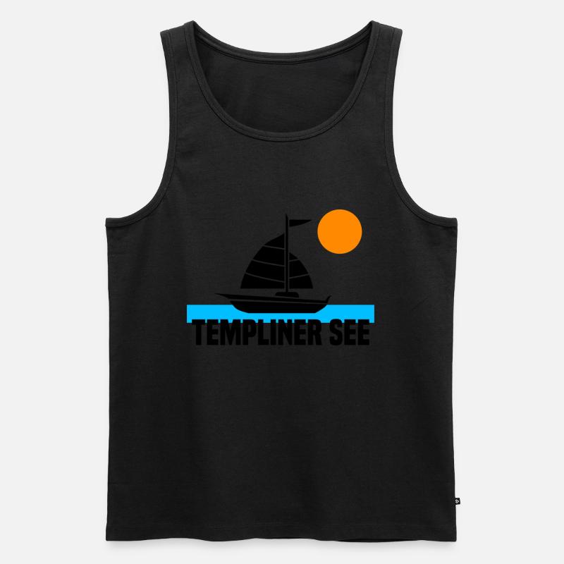 Templiner See - Männer Premium Bio Tank Top - Schwarz