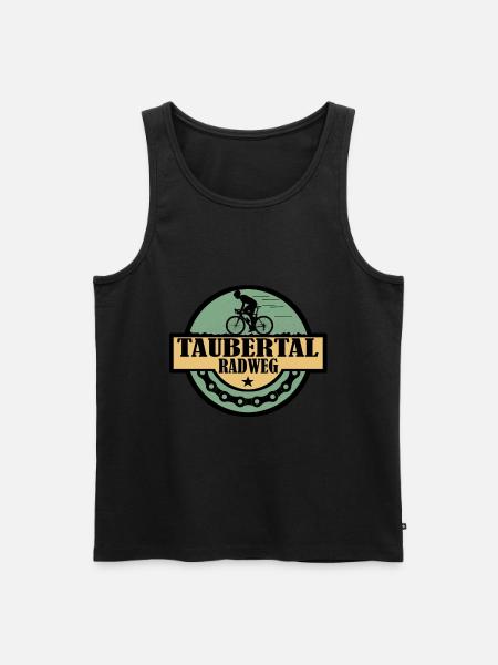 Taubertal Radweg - Männer Premium Bio Tank Top - Schwarz