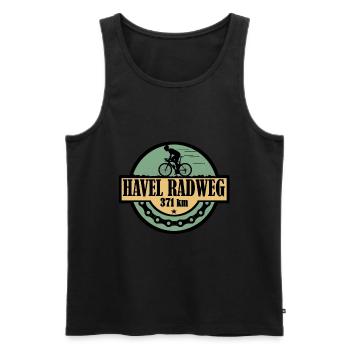 Havel Radweg - Männer Premium Bio Tank Top - Schwarz - Vorne - AI Model Male 178 light (178cm)