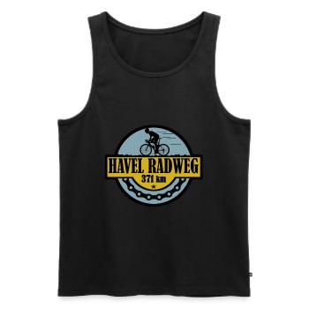 Havel Radweg - Männer Premium Bio Tank Top - Schwarz - Vorne - AI Model Male 178 light (178cm)