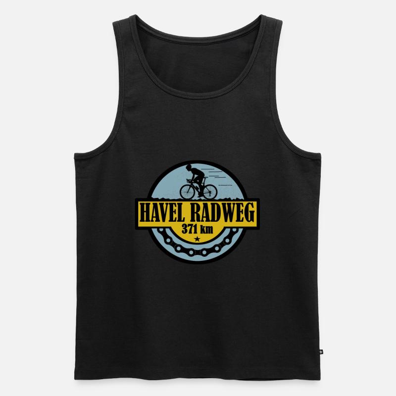 Havel Radweg - Männer Premium Bio Tank Top - Schwarz