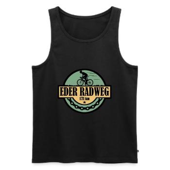 Eder Radweg - Männer Premium Bio Tank Top - Schwarz - Vorne - AI Model Male 178 light (178cm)