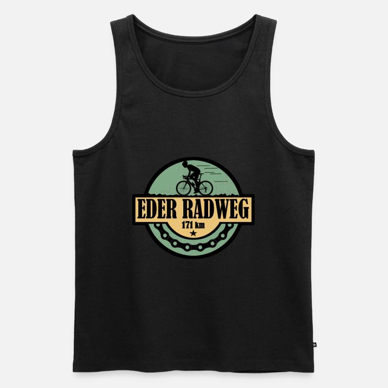 Eder Radweg - Männer Premium Bio Tank Top - Schwarz