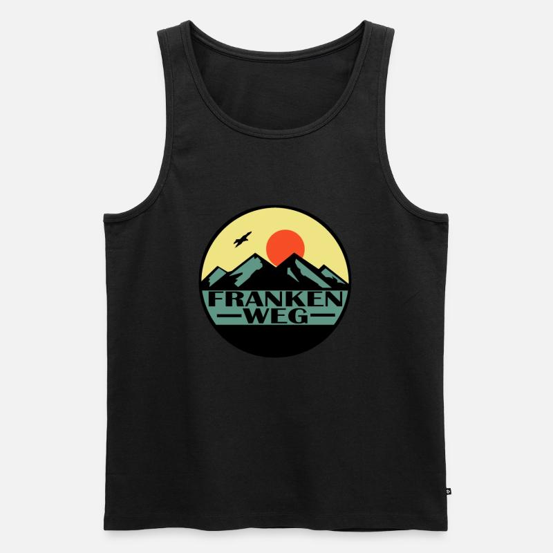 Frankenweg - Männer Premium Bio Tank Top - Schwarz