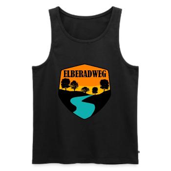 Elberadweg - Männer Premium Bio Tank Top - Schwarz - Vorne - Michal (187cm)