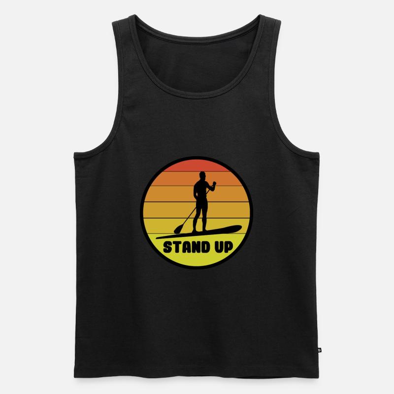 standup paddeln - Männer Premium Bio Tank Top - Schwarz