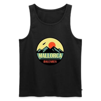 Mallorca Baleares - Männer Premium Bio Tank Top - Schwarz - Vorne - AI Model Male 178 light (178cm)